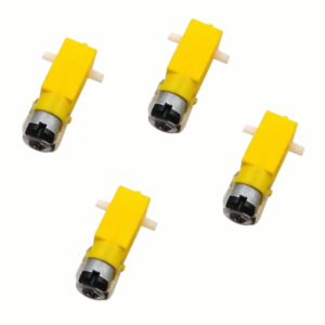 DC BO Gear Motor Double Shaft for Car Motor Pack of (4 pcs) Electronic Components Electronic Hobby Kit