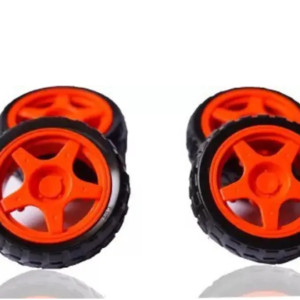 AQBP BO Gear Motor Red Wheel 6.5cm x 2.76cm (Set Of 4) Electronic Components Electronic Hobby Kit